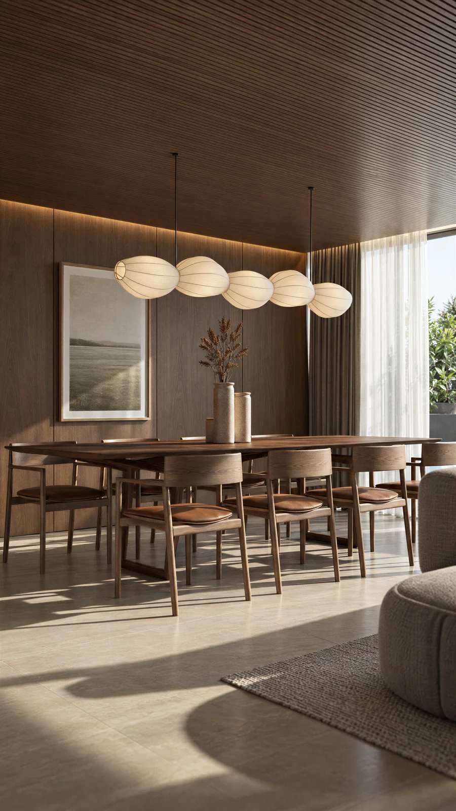 Imagem 3D de jantar, edifício residencial em Blumenau, SC. Feita pela Oficina3D.